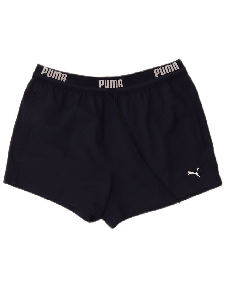 Męskie spodenki sportowe Puma z grafiką, średni granatowy poliester