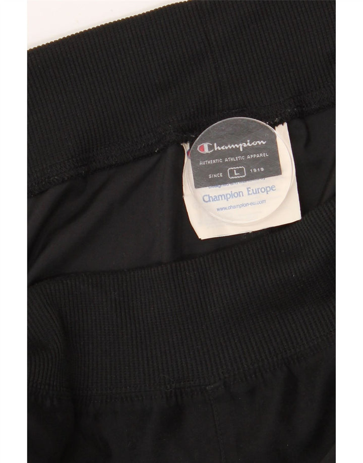 Damskie spodnie dresowe Champion UK 14, duże, czarne, poliestrowe