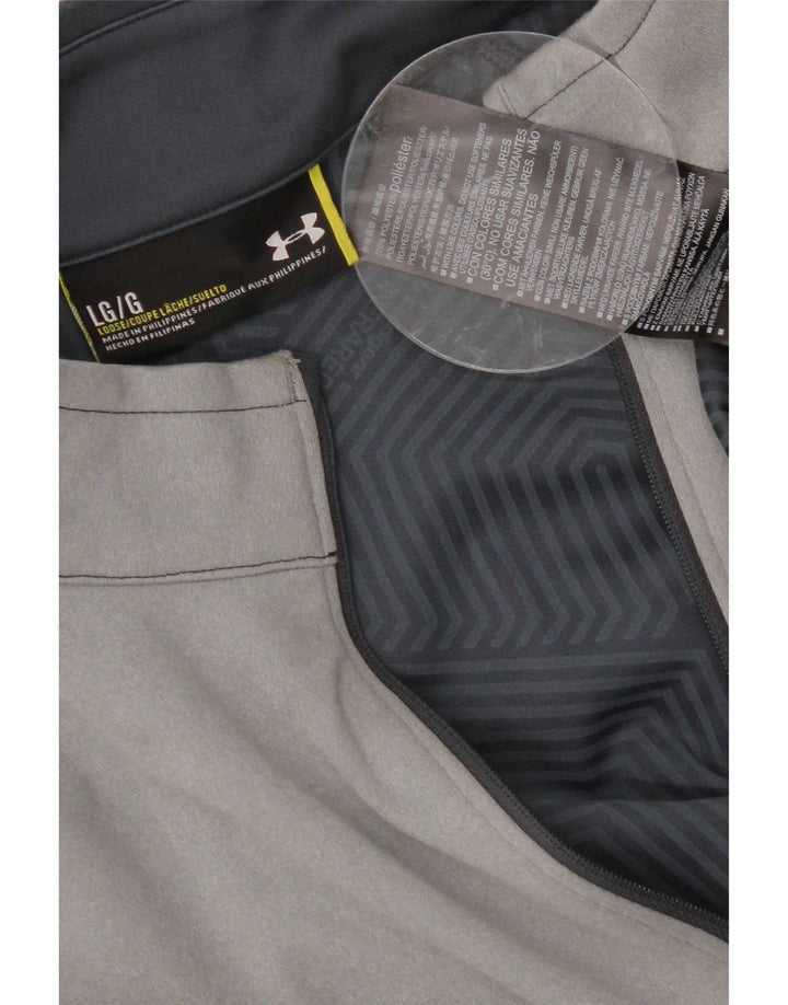 Męski dres Under Armour z grafiką, duży, szary blok kolorów