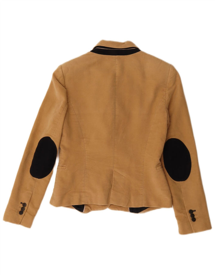 Damska marynarka Zara zapinana na 1 guzik, UK 12, średni beżowy octan