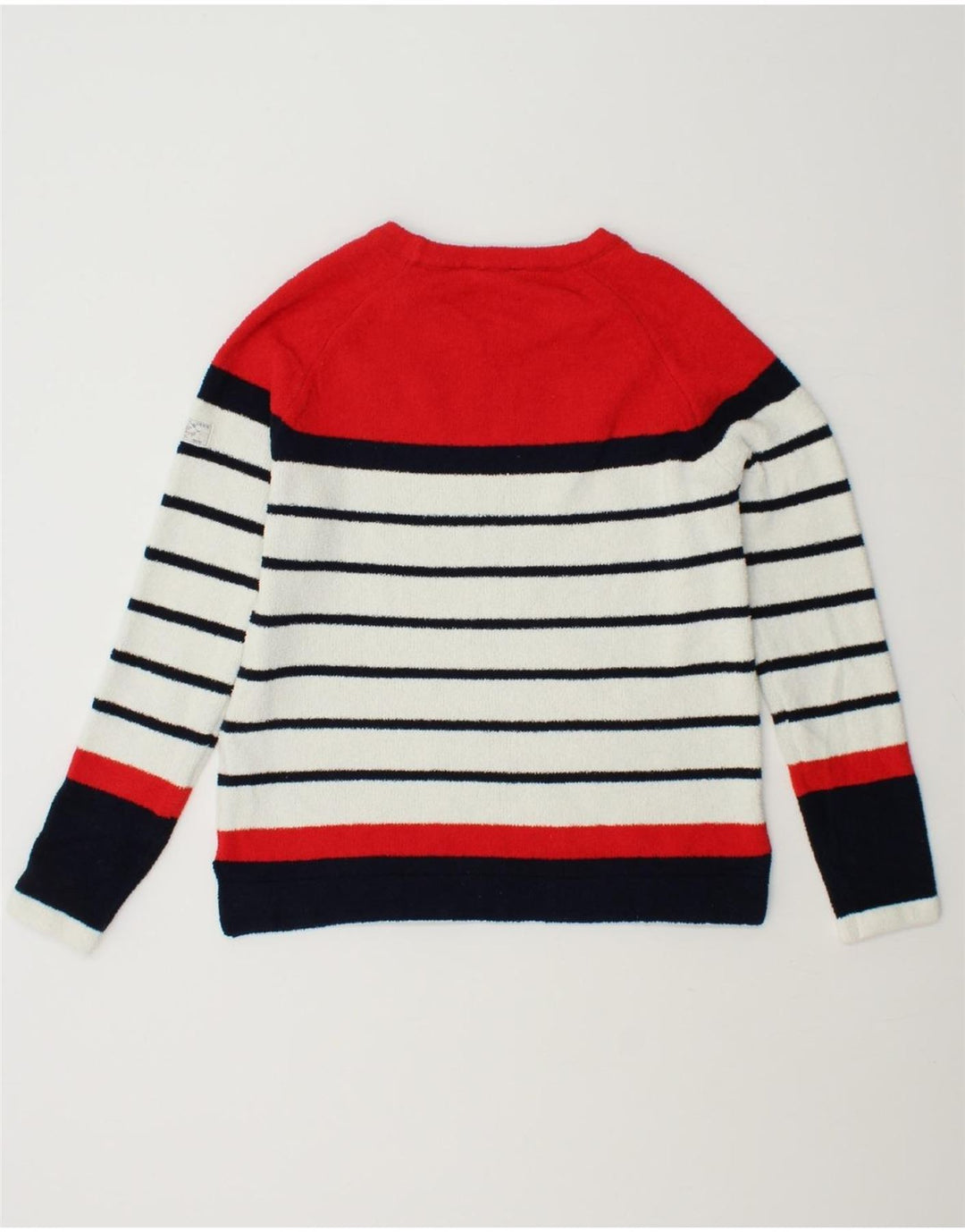 JOULES Womens Fleece Jumper UK 8 Small Multicoloured Striped Polyester Vintage Joules and Second-Hand Joules from Messina Hembry 