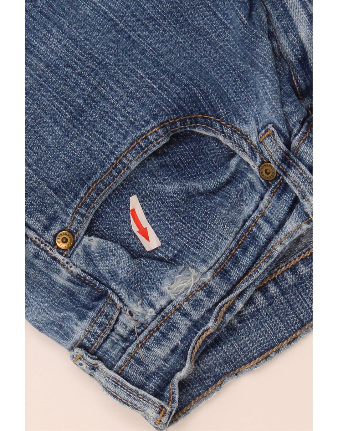 Damskie jeansy Levi's 515 Bootcut US 8 Medium W30 L34 Niebieska bawełna