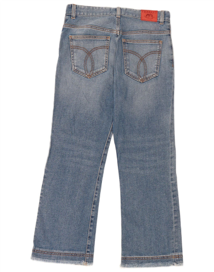 Damskie jeansy Crop Bootcut Fiorucci W27 L24 Niebieskie bawełniane