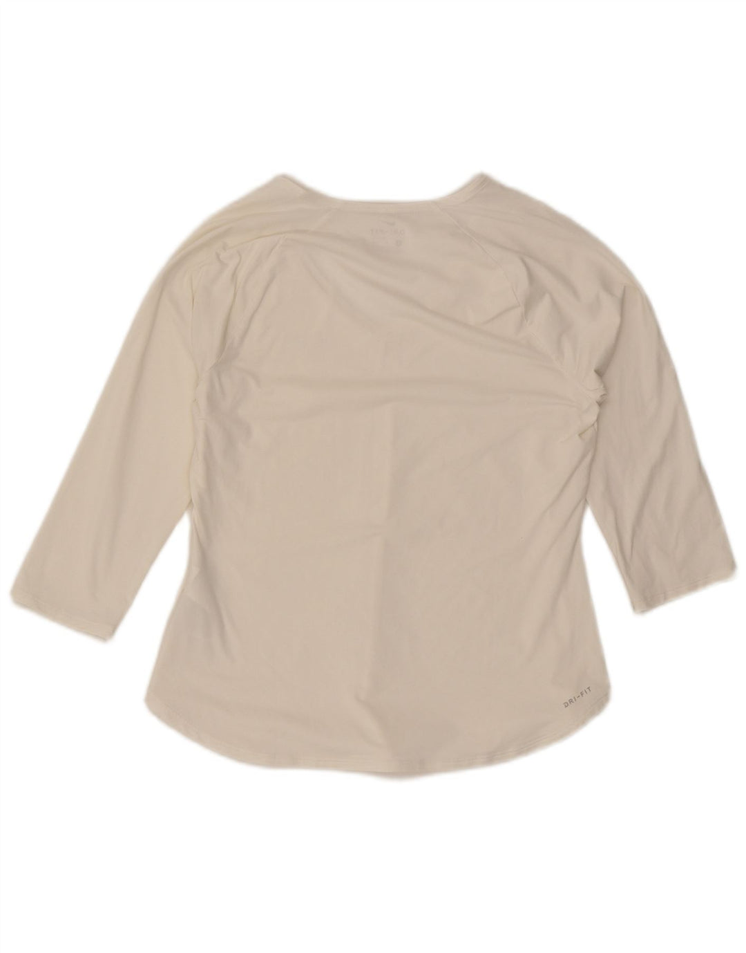 Damska koszulka Nike Dri Fit z rękawem 3/4, UK 12, średni biały poliester