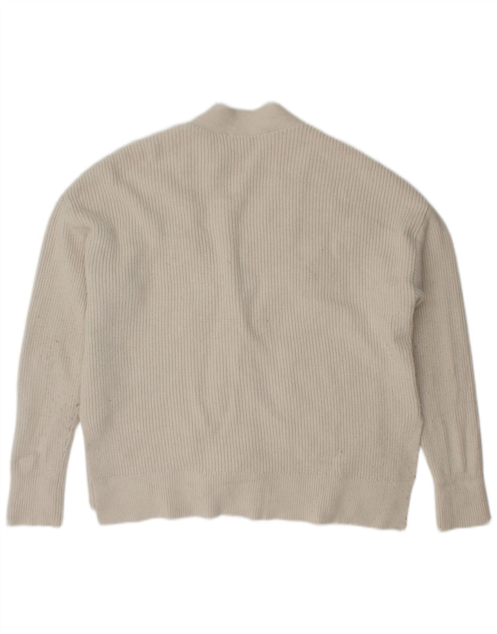 Damski sweter oversize Zara UK 10 Small White Wiskoza