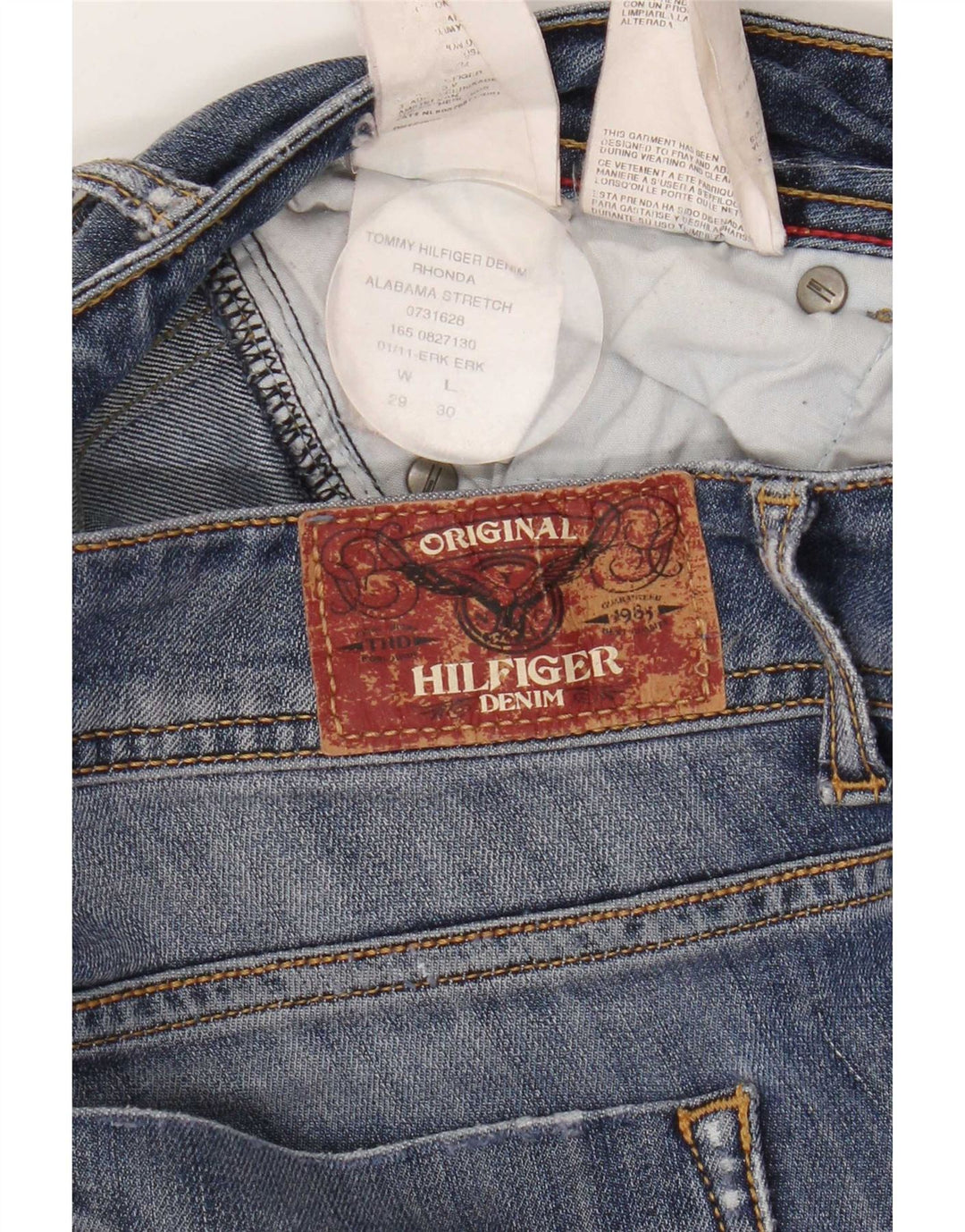 Damskie proste dżinsy Tommy Hilfiger W29 L30 niebieskie