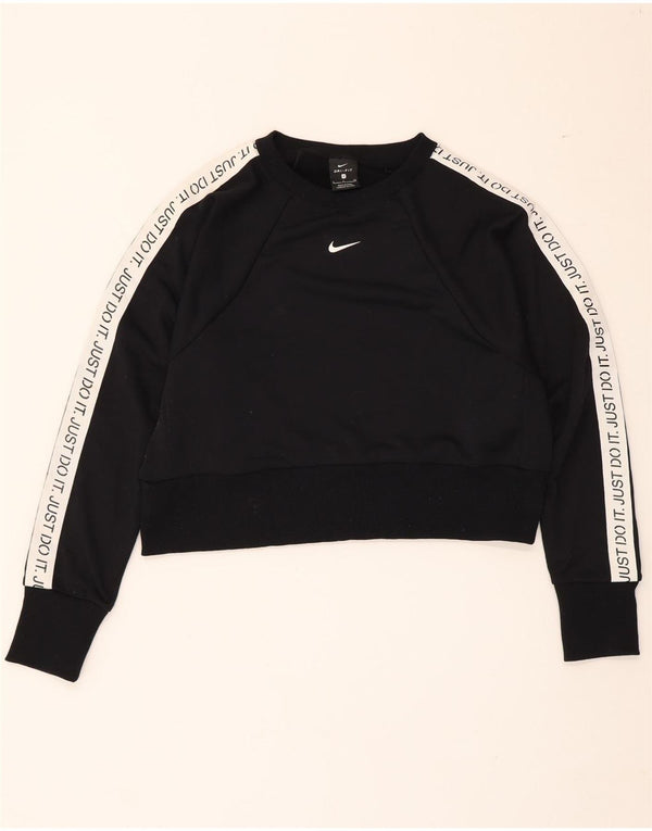 Damska bluza dresowa Nike Crop Graphic Oversize UK 10, mała czarna