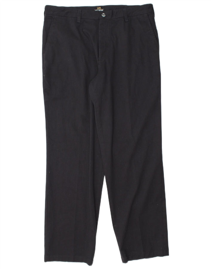 Spodnie męskie LEE Straight Chino W34 L30 Granatowa bawełna