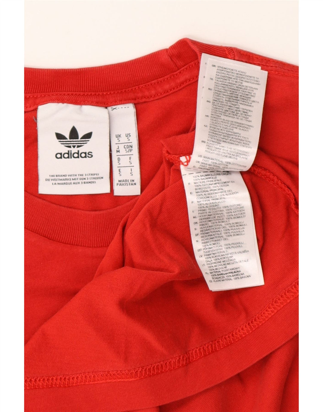 Adidas Męska Koszulka Top Mała Czerwona Bawełna