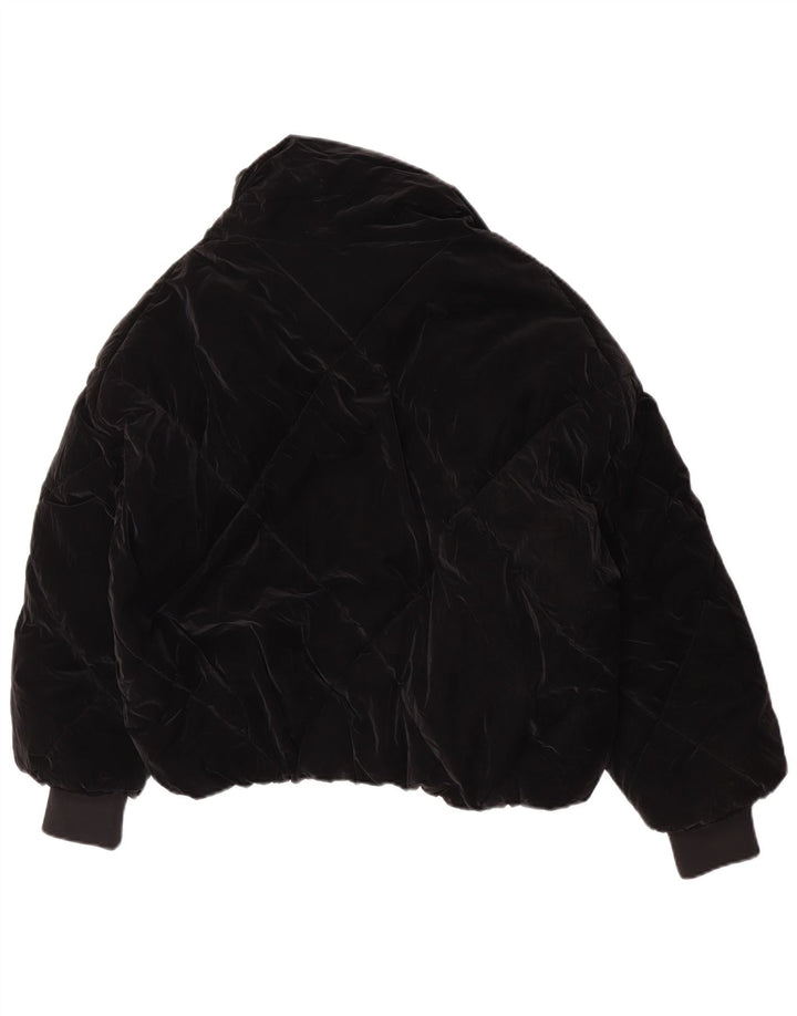 Damska kurtka oversize Zara z wyściełaną wkładką UK 10, mała, czarna, z poliuretanu