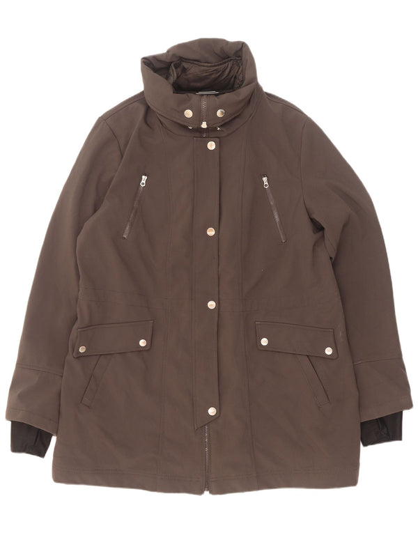 Damski płaszcz wiatrówkowy Nautica Sherpa UK 18 XL, szary poliester
