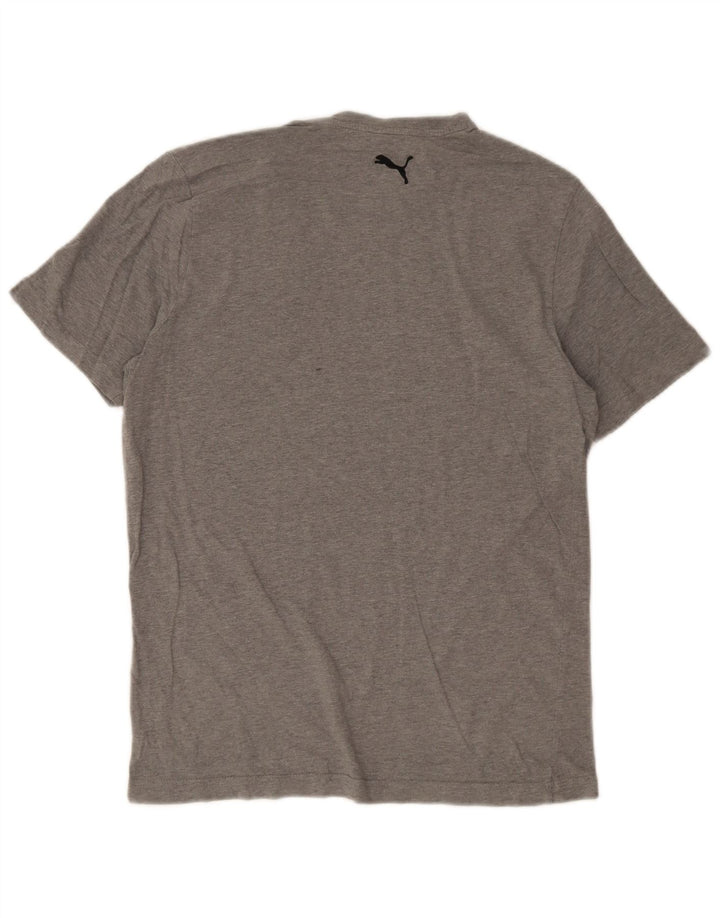 Męski T-shirt z grafiką Puma, średni szary, nakrapiany