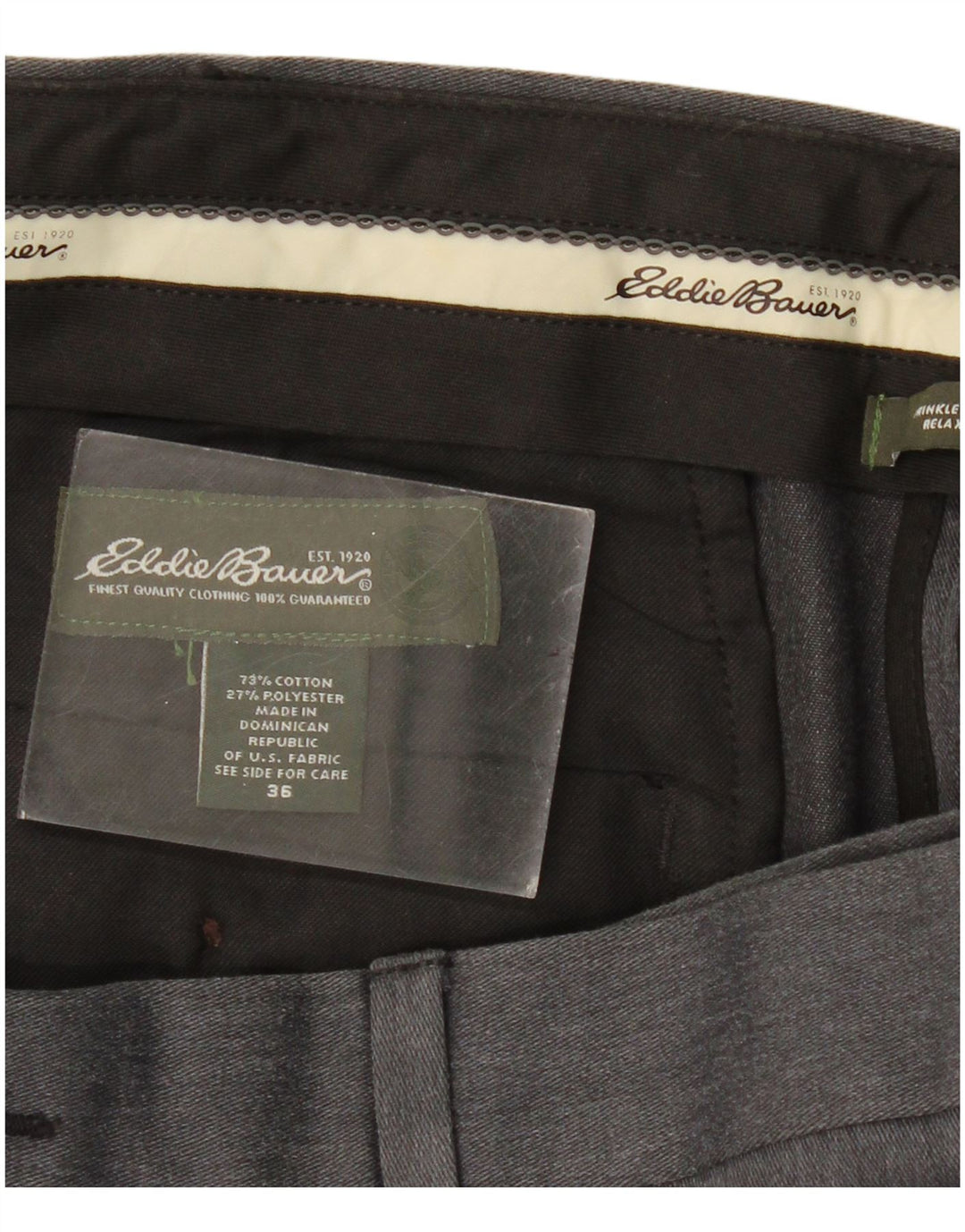 Męskie spodnie Chino Eddie Bauer W36 L31 Szary klasyczny