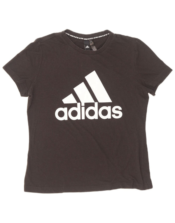 Damska koszulka graficzna Adidas Top UK 16/18, duża czarna