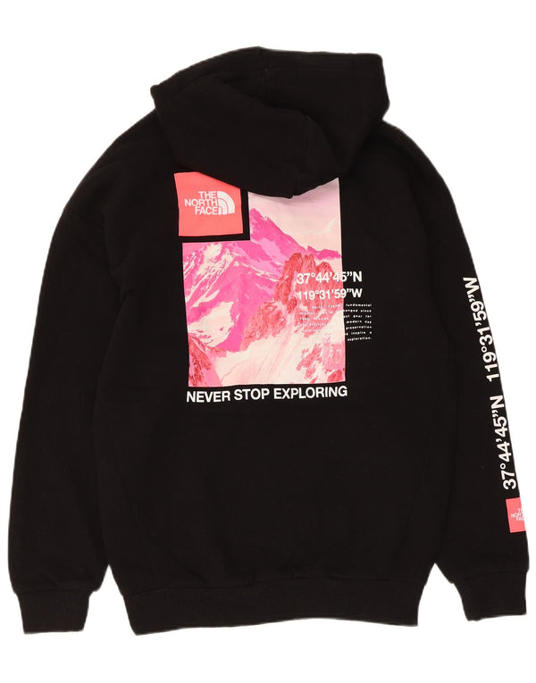 Damski sweter z kapturem The North Face Graphic, UK 10, mały, czarny, bawełniany