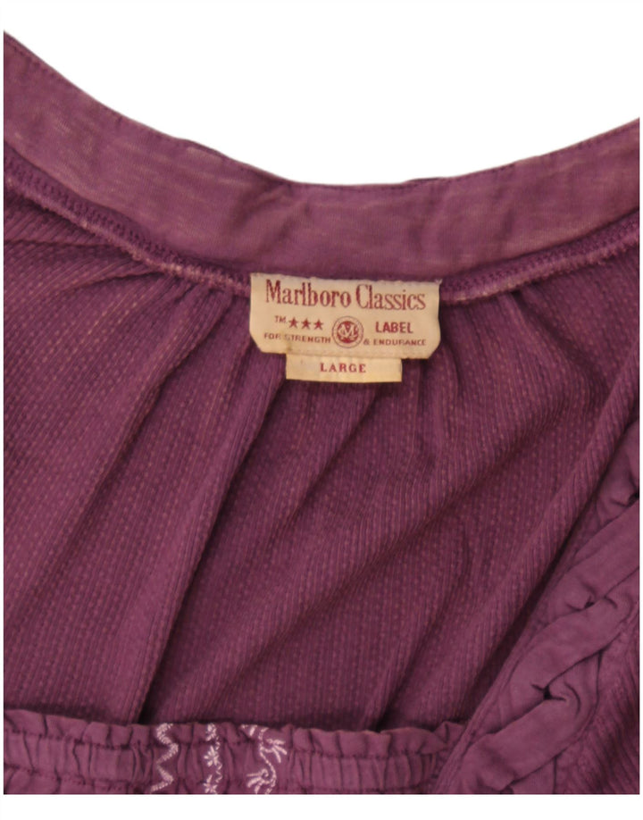 Marlboro Classics Damski top z długim rękawem UK 14, duży fiolet