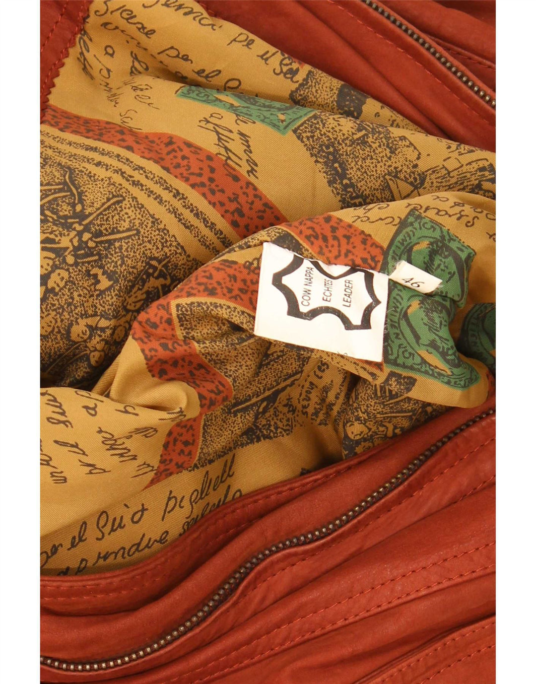 Vintage męska skórzana kurtka IT 46 Small Brown