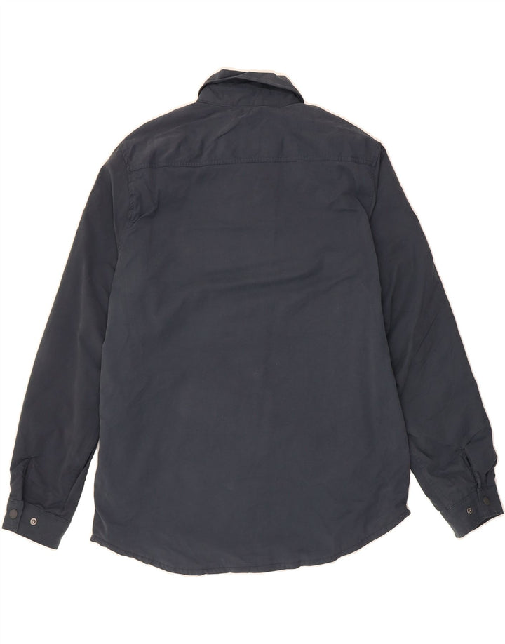 EDDIE BAUER Mens Shirt Medium Navy Blue Polyester Vintage Eddie Bauer and Second-Hand Eddie Bauer from Messina Hembry 