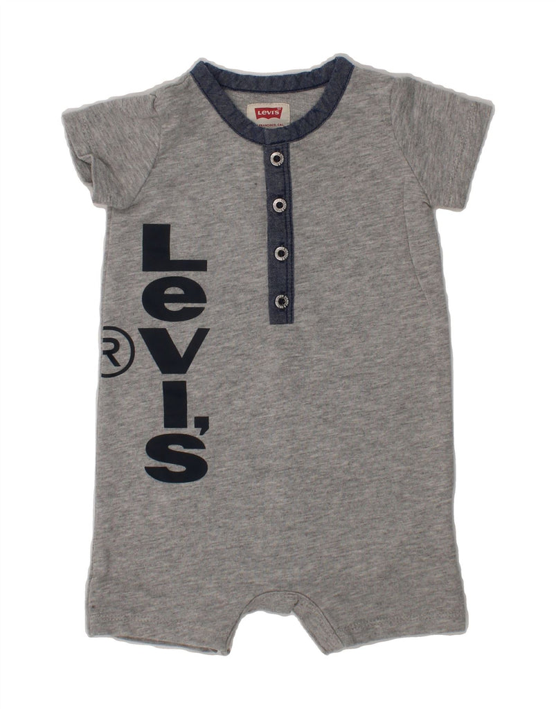 LEVI'S Baby Boys Graphic Playsuit 6-9 Months Grey Cotton Vintage Levi's and Second-Hand Levi's from Messina Hembry 
