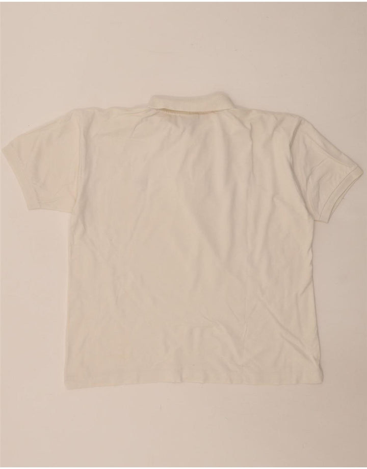 Męska koszulka polo LACOSTE, rozmiar 4, średnia, biała, bawełniana