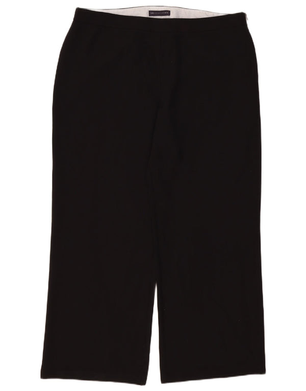 Damskie proste spodnie garniturowe Marks & Spencer UK 18 XL W40 L30 Czarne