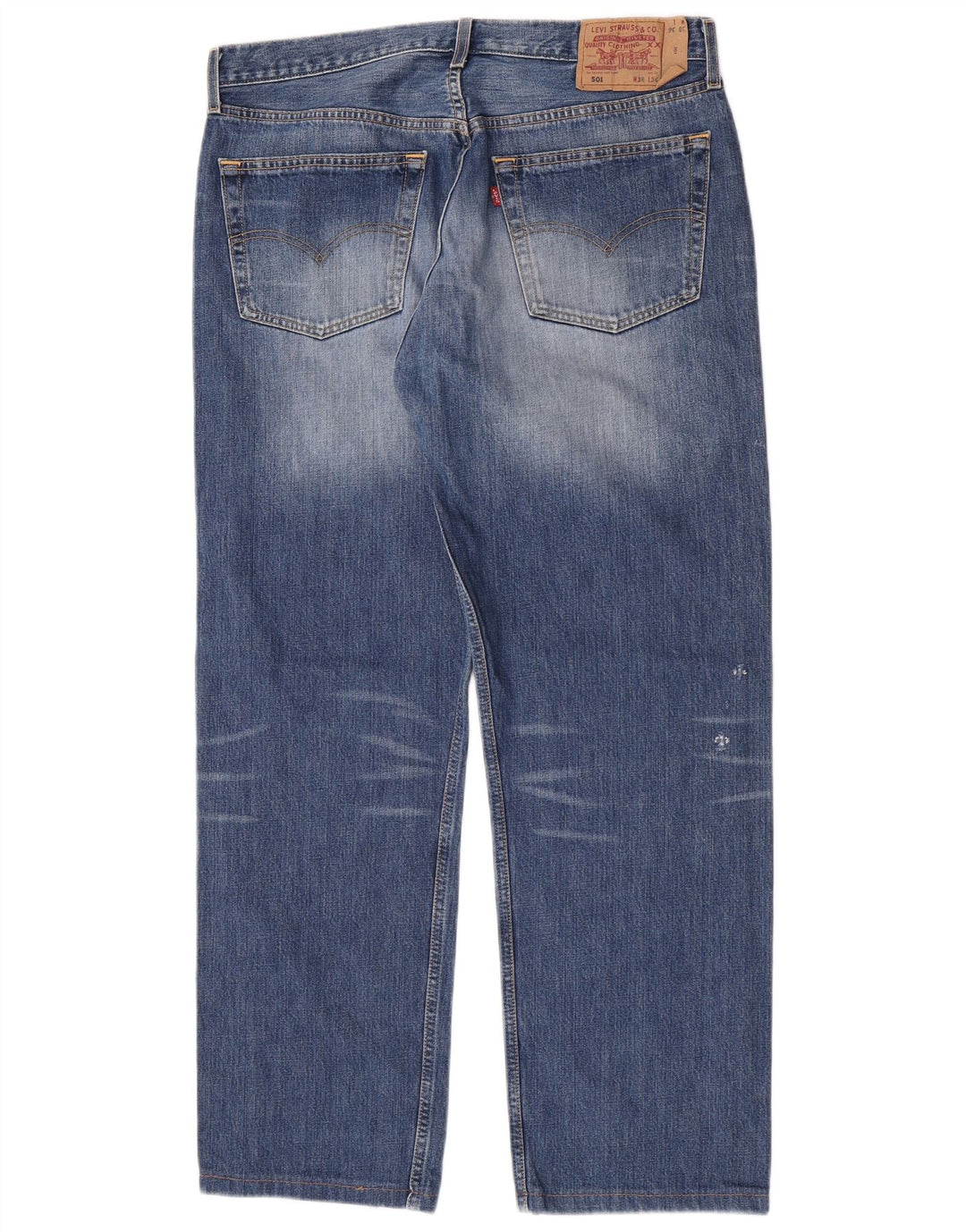 Męskie jeansy Levi's 501 Straight W38 L30 Niebieskie bawełniane