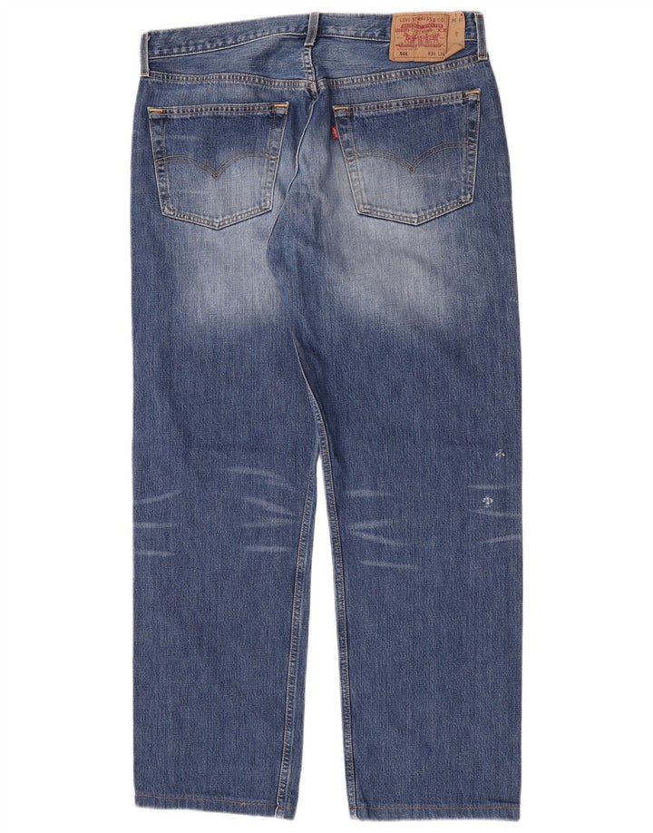 Męskie jeansy Levi's 501 Straight W38 L30 Niebieskie bawełniane