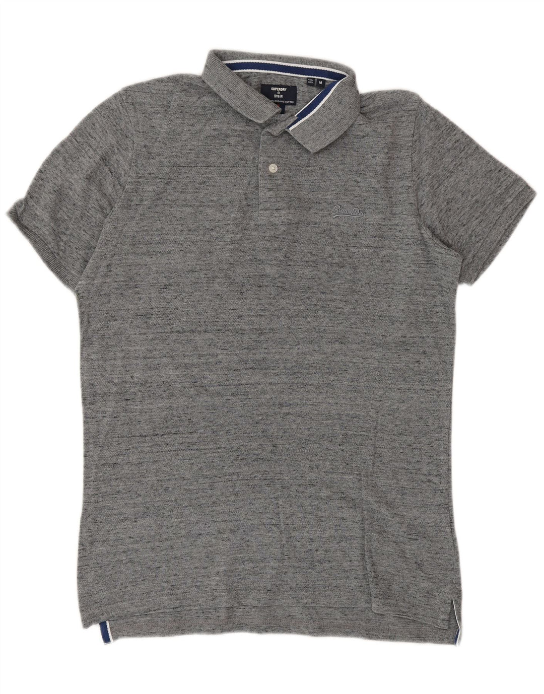 Męska koszulka polo Superdry, średnioszara, bawełniana
