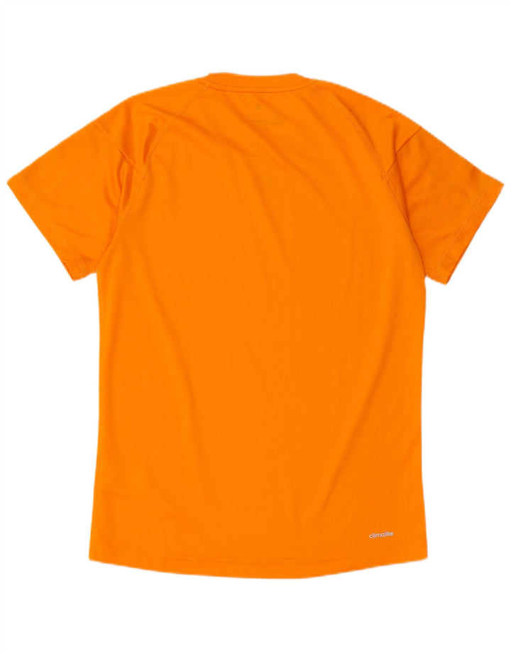 Adidas Męska koszulka Climalite Top, mała, pomarańczowa, poliestrowa