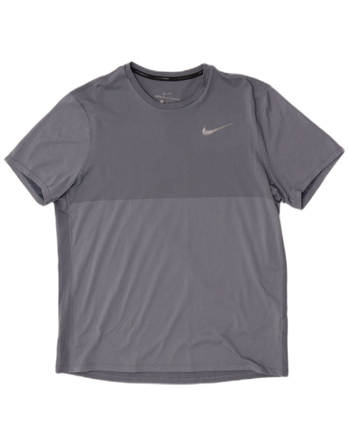 Męski T-shirt z krótkim rękawem Nike, duży, niebieski, nakrapiany poliester