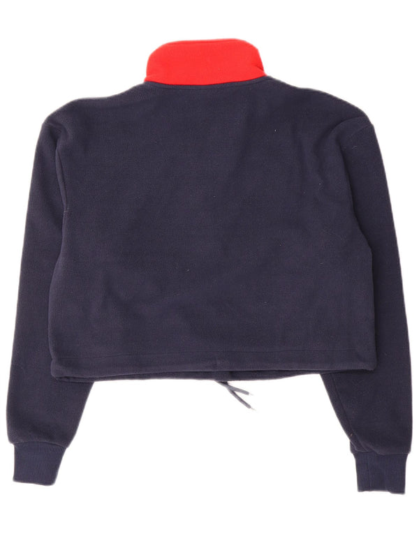 Damski sweter polarowy Ellesse z zamkiem błyskawicznym UK 4 XS, granatowy, blok kolorów