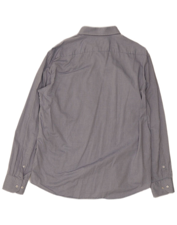 Koszula męska Hugo Boss o regularnym kroju, rozmiar 43 17 XL, niebieska bawełna w cętki