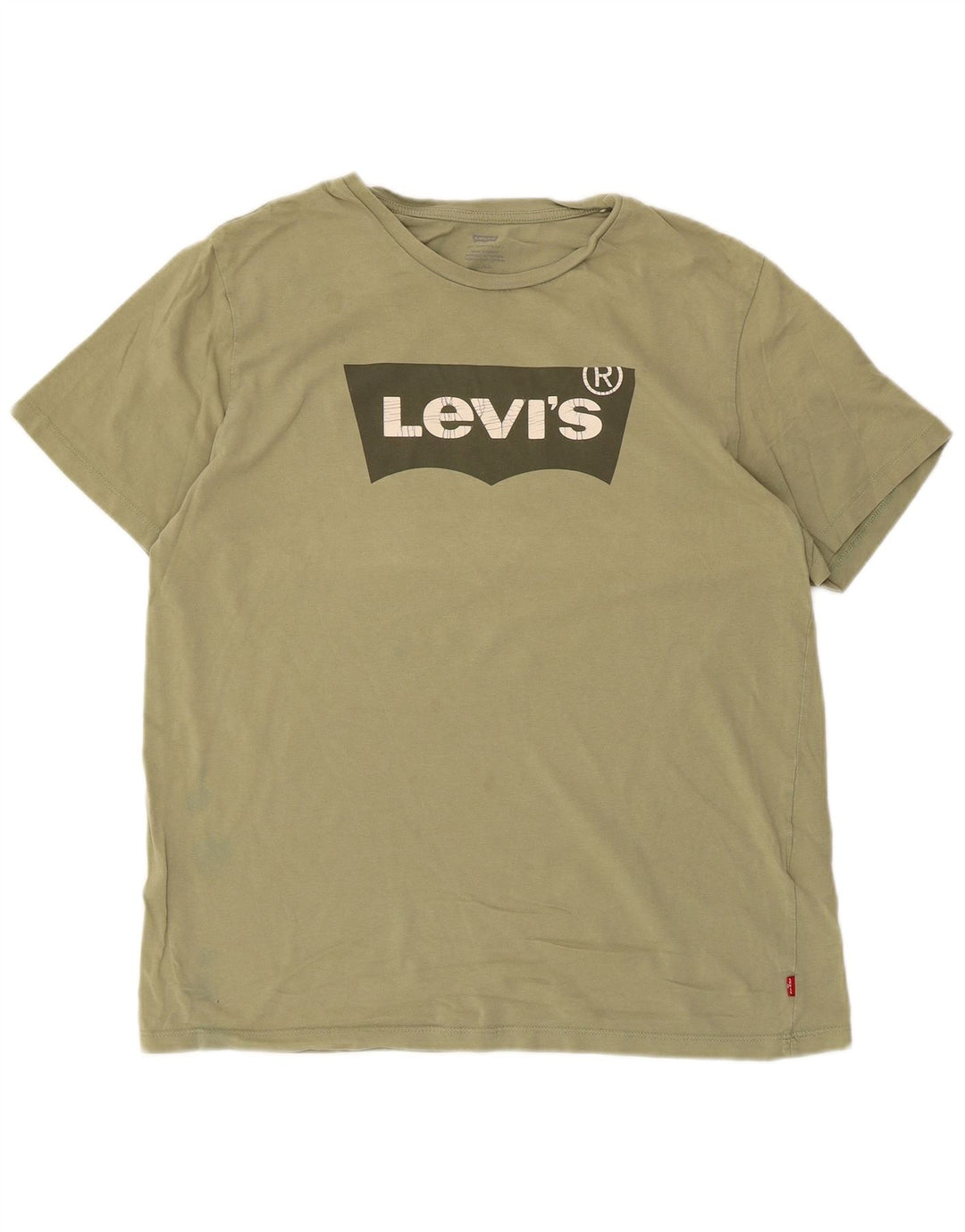 Męski T-shirt z grafiką Levi's, duży, bawełniany khaki