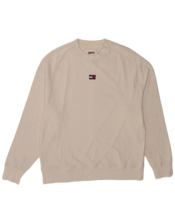 Męska bluza Tommy Hilfiger, średnia, biała bawełna