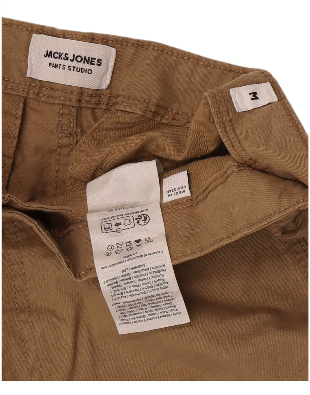 Męskie spodenki cargo Jack & Jones, średnie W32, beżowa bawełna