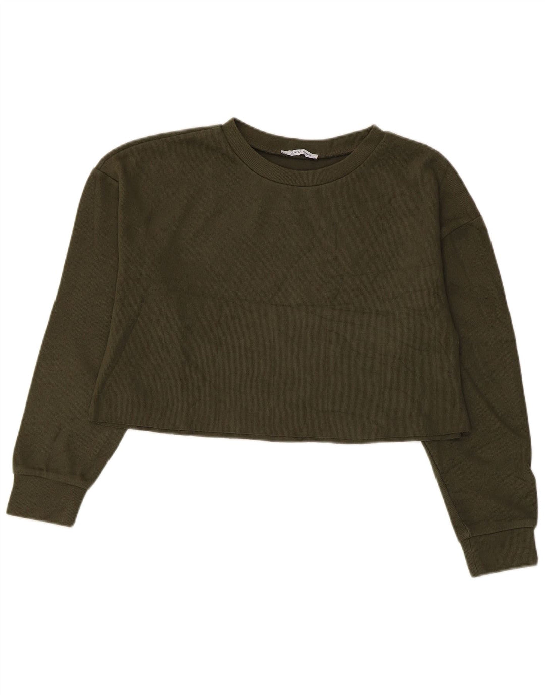 Damski sweter typu Crop Oversize Zara UK 10 Small Khaki
