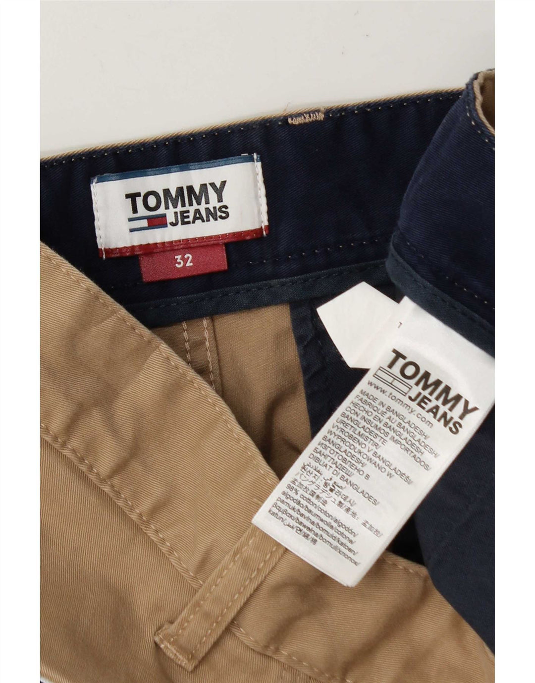 Męskie spodenki Chino Tommy Hilfiger W32 Średni beż, bawełna