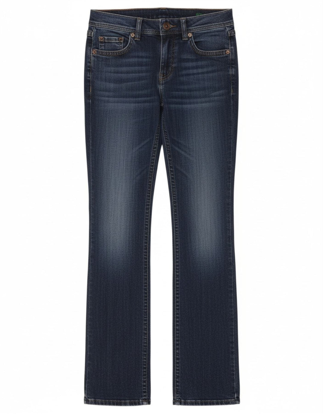 Damskie dżinsy Bootcut Benetton W26 L34 Niebieskie bawełniane