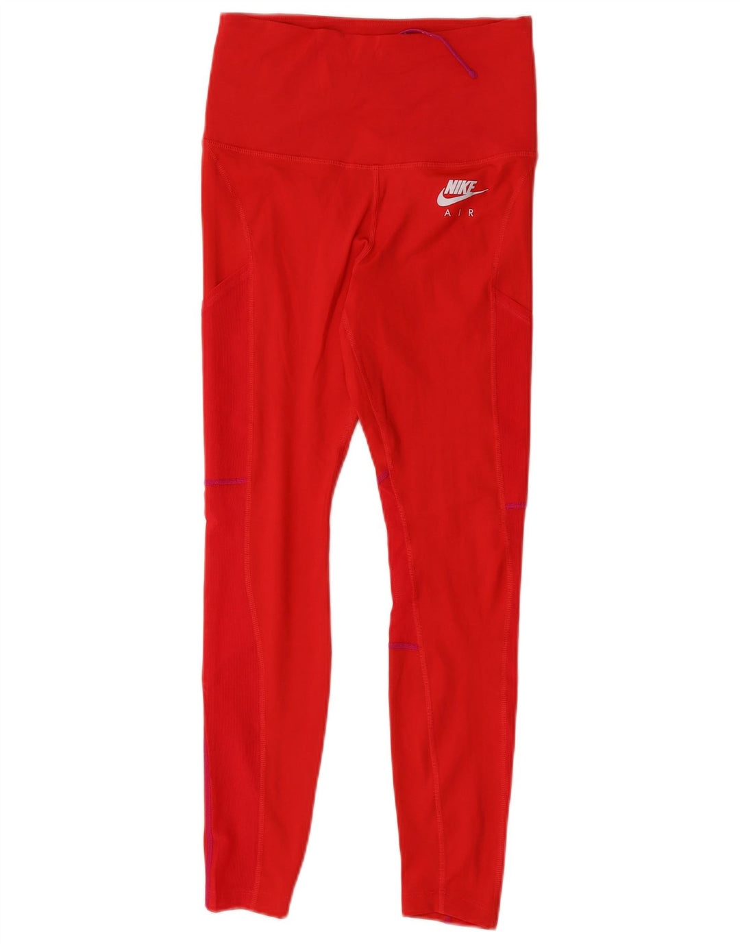 Damskie legginsy NIKE Dri Fit UK 8, małe, czerwone, poliestrowe