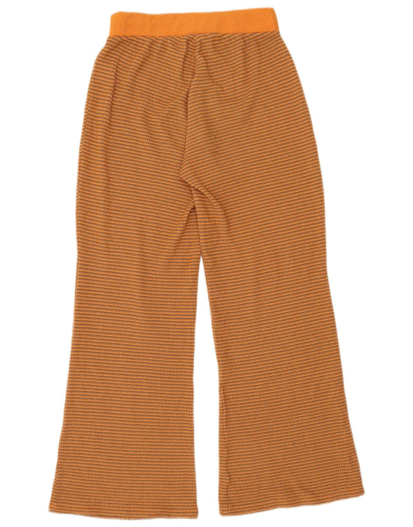 Damskie spodnie dresowe Zara Knit Flare UK 12 w średnie pomarańczowe paski