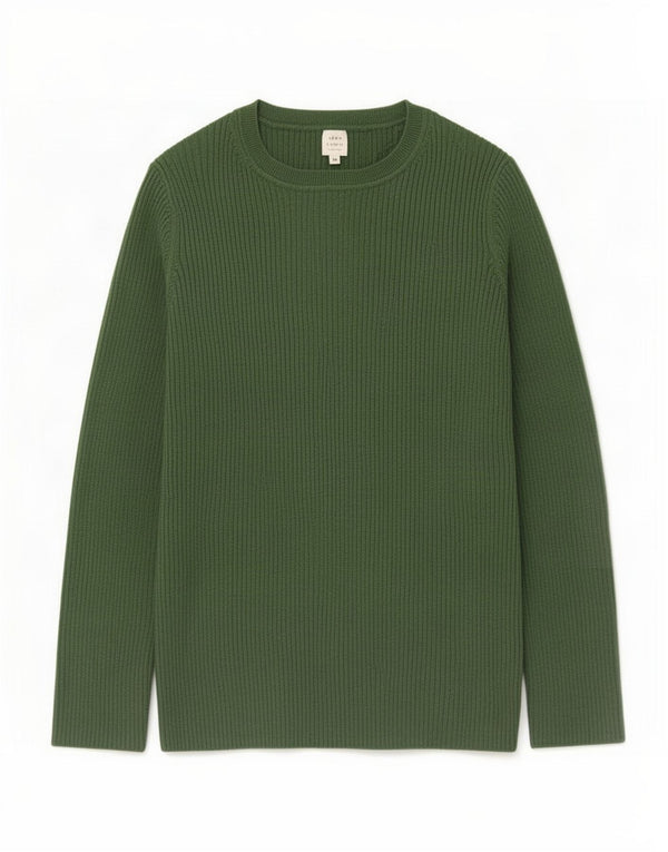Damski sweter z dekoltem w łódkę John Lewis UK 16, duży, zielony nylon