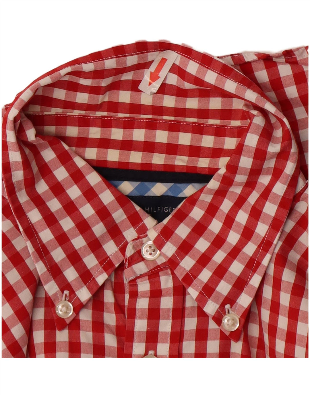 Koszula męska Tommy Hilfiger, bawełniana w średnią czerwoną kratkę