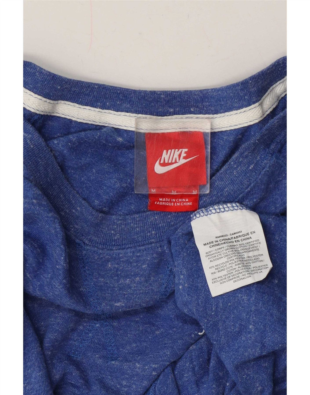 Damska bluza dresowa Nike UK 14, średnia niebieska bawełna z plamkami