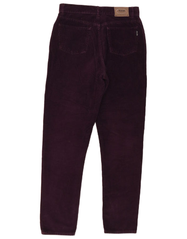 Damskie sztruksowe spodnie z wysokim stanem Mash IT 46 Large W28 L29 Fioletowe
