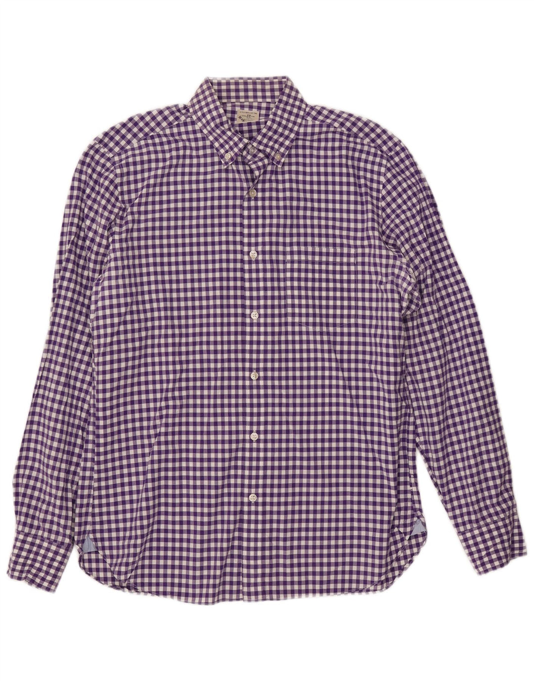 Koszula męska J. CREW, rozmiar 15, 1/2, bawełna w kratkę, średni fiolet