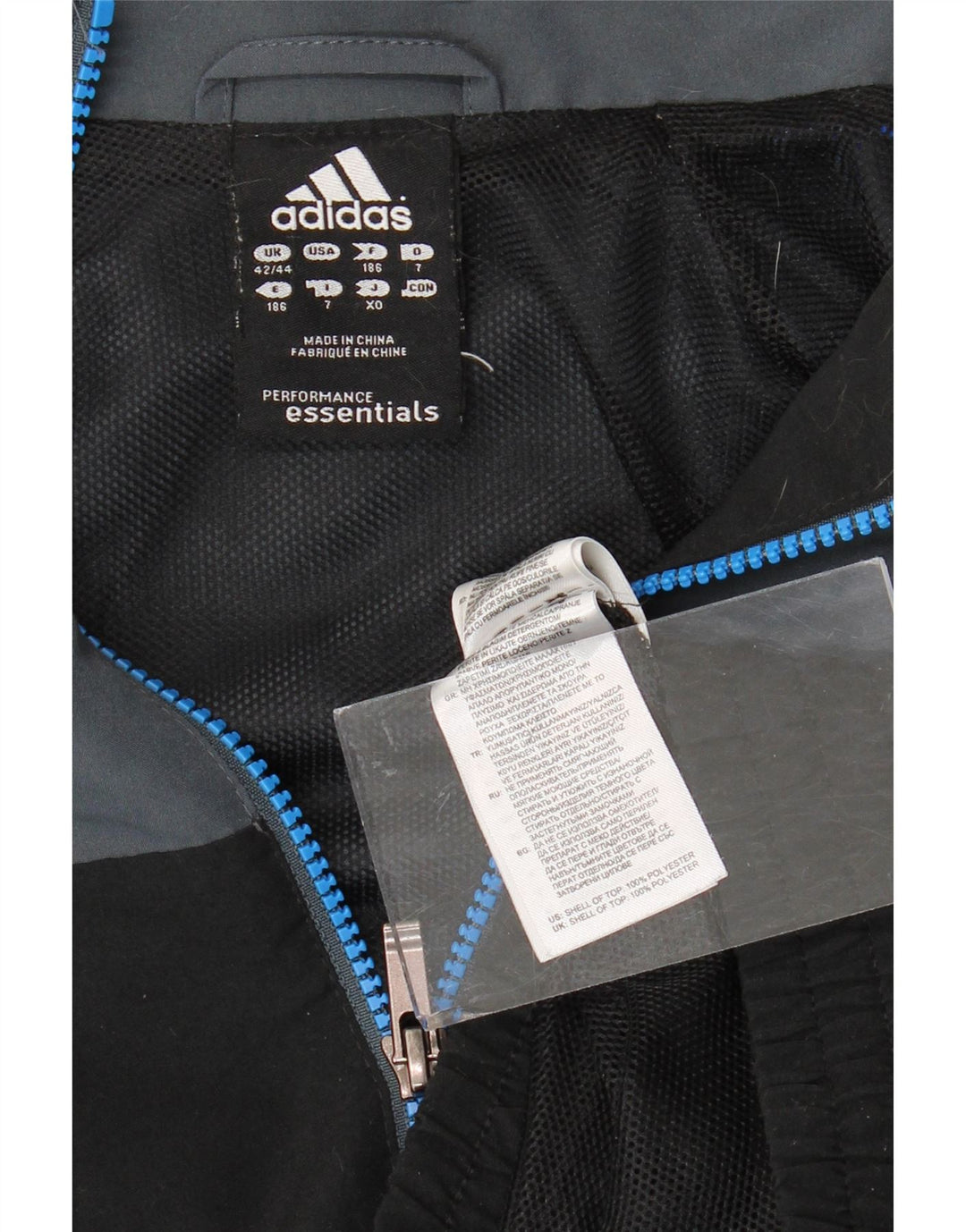 Męska kurtka dresowa ADIDAS Climalite UK 42/44, duża czarna