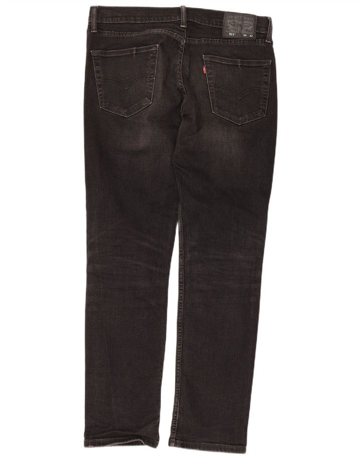 Męskie jeansy Levi's 511 Slim W34 L32 Czarna bawełna