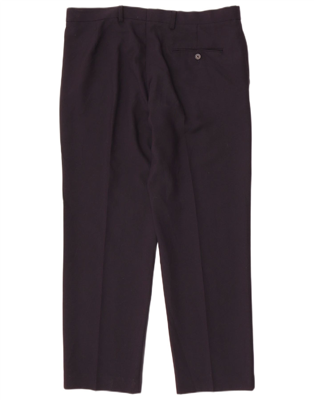 Męskie spodnie garniturowe Marks & Spencer o regularnym kroju W36 L29 Granatowy poliester