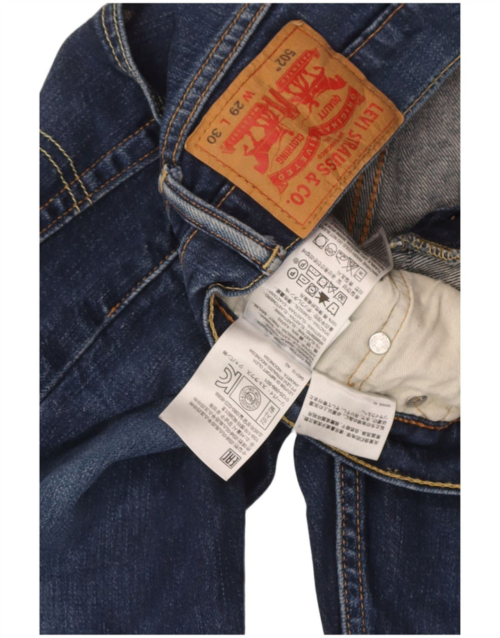 Damskie jeansy Levi's 502 Tapered W29 L30 Niebieskie bawełniane
