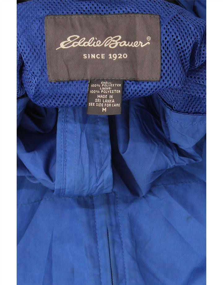 Męska kurtka przeciwdeszczowa z kapturem Eddie Bauer UK 38, średni niebieski poliester